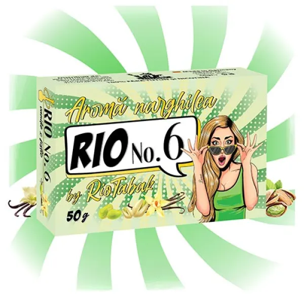 Aroma narghilea RIO No. 6 (vanilie si fistic) 50g