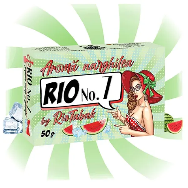 Aroma narghilea RIO No. 7 (pepene verde si gheata) 50g