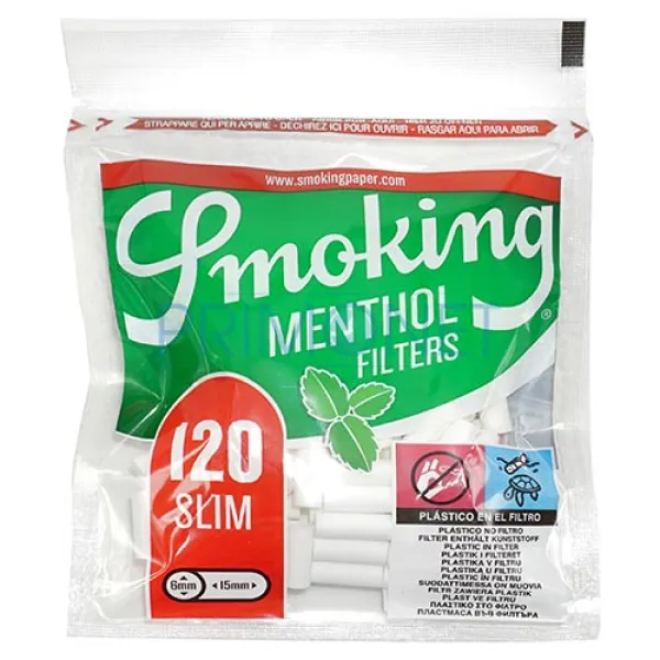 Filtre Tigari Smoking Slim Menthol 6/15 (120)