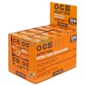 Pachet cu 15 filtre pentru rulat din ceramica cu carbon activ OCB Activ Tips Extra Slim Unbleached 6/27