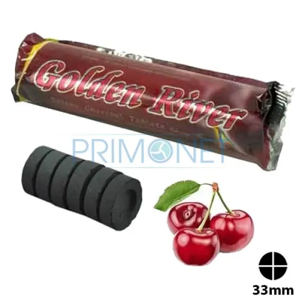 Carbuni Narghilea Golden River Cirese (33 mm)