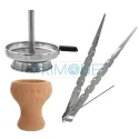Shisha Kaya cu un furtun si inaltimea totala de 66 cm Elox Eco Woodseam Blue