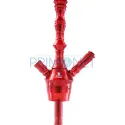 Narghilea rosie de calitate cu un furtun cu toate accesoriile incluse Kaya Clear Elox 480 Boro Red 53 CM