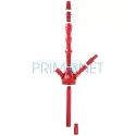 Narghilea rosie de calitate cu un furtun cu toate accesoriile incluse Kaya Clear Elox 480 Boro Red 53 CM