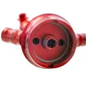 Narghilea rosie de calitate cu un furtun cu toate accesoriile incluse Kaya Clear Elox 480 Boro Red 53 CM