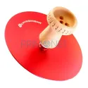 Narghilea rosie de calitate cu un furtun cu toate accesoriile incluse Kaya Clear Elox 480 Boro Red 53 CM