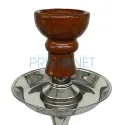 Narghilea egipteana de vanzare cu doua furtunuri T61 White 47 CM