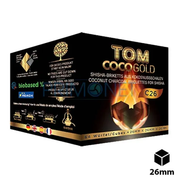 Carbuni Narghilea Tom Coco Gold C26 (1 kg)