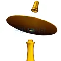 Narghilea cu un furtun si inaltimea totala de 50 cm Aladin Admiral Gold
