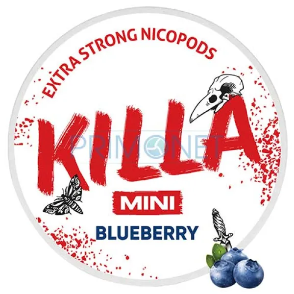 Pouch nicotina Killa Blueberry Mini Strong 16 mg/g (12,8 mg/pouch)