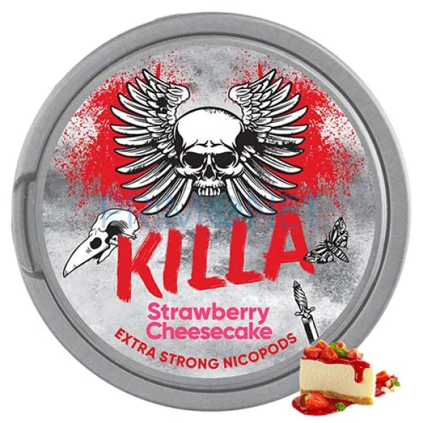 Pouch nicotina Killa Strawberry Cheesecake Strong 16 mg/g (12,8 mg/pouch)