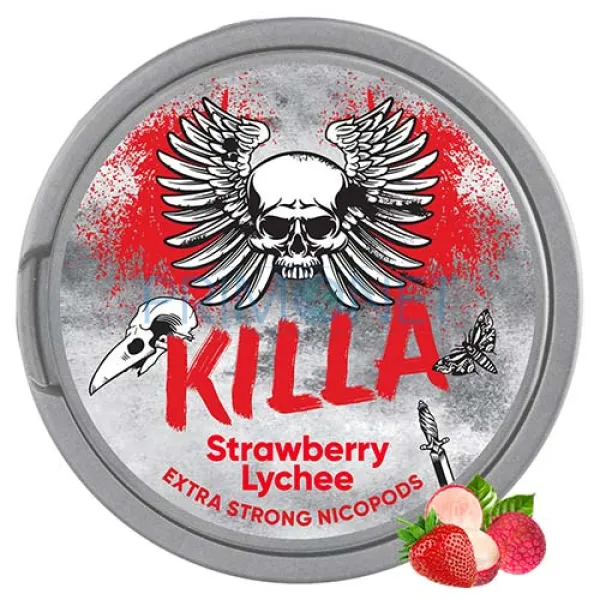 Pouch nicotina Killa Strawberry Lychee Strong 16 mg/g (12,8 mg/pouch)