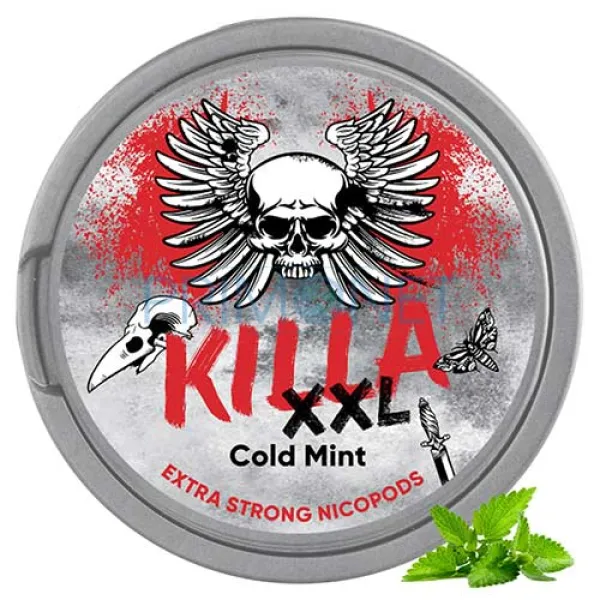 Pouch nicotina Killa XXL Cold Mint Strong 16 mg/g (12,8 mg/pouch)