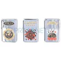 Set cadou bricheta cu benzina din metal cu zaruri si carti de joc marca Gentelo 5