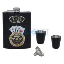 Set completa cadou cu plosca, palnie, pachet carti de joc Poker, zaruri si pahare Dream 2