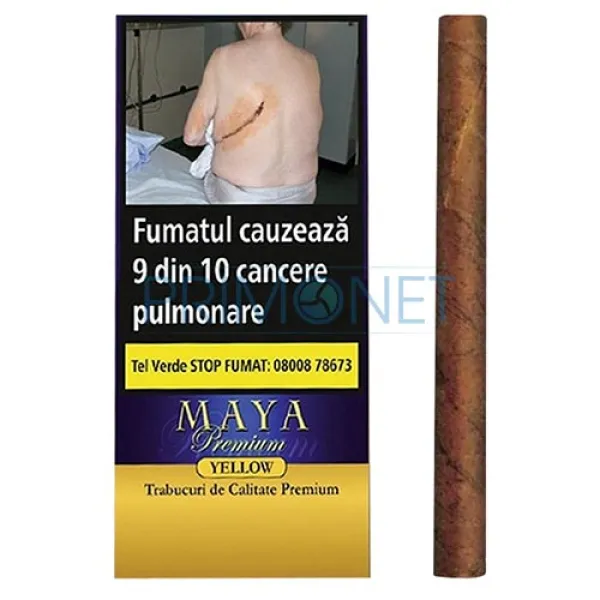 Tigari de foi Maya Premium Yellow Filter 15g (vanilie) 10