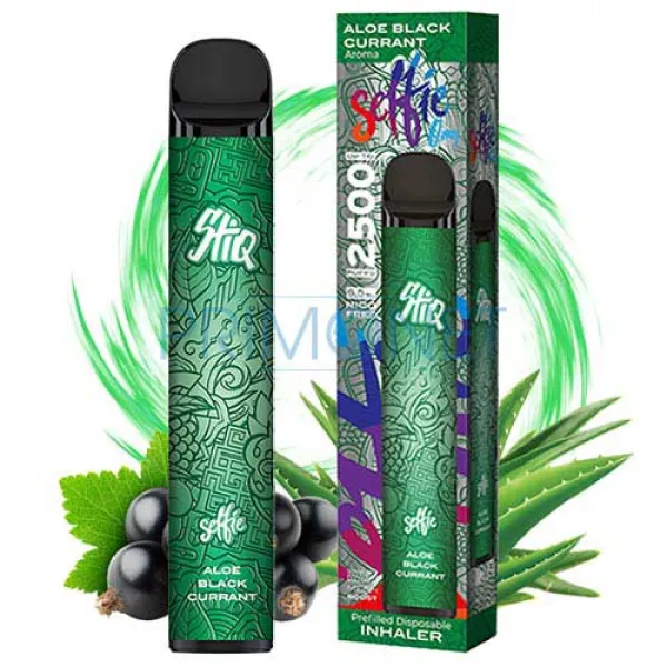 Mini narghilea Selfie STIQ Aloe Blackcurrant (0 mg) 2500 pufuri