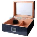 Umidor pentru trabucuri cu exterior print carbon marca Angelo 920054