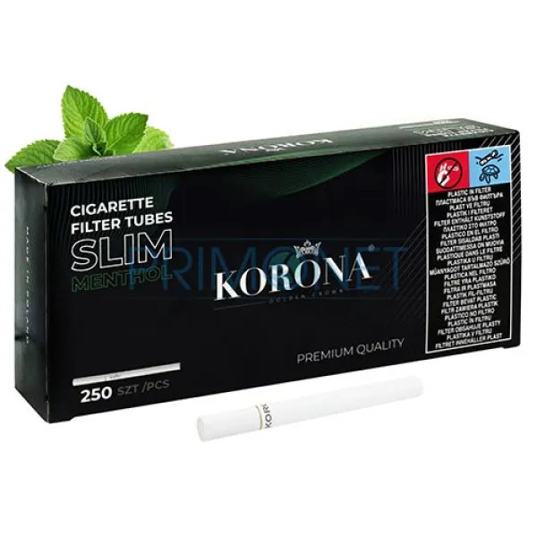 Tuburi Tigari Korona Slim Menthol 250