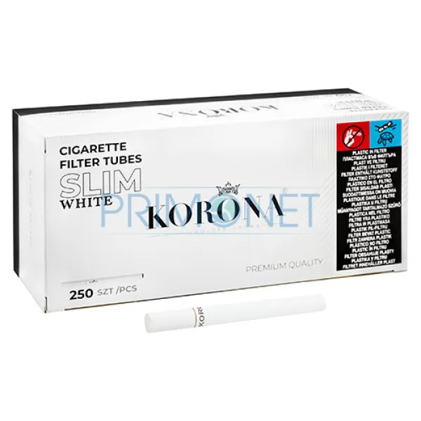 Tuburi Tigari Korona Slim White 250