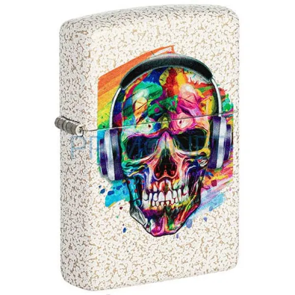 152072 Bricheta Zippo Skull Head Phones