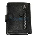 Portofel original din piele naturala de vitel marca Zippo Tri-Fold Flip