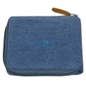 Portofel premium de vanzare confectionat din piele naturala si material textil Zippoo