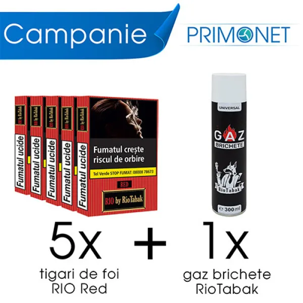 Campanie 5 x RIO Red (48g) + 1 x Gaz RioTabak 300 ml