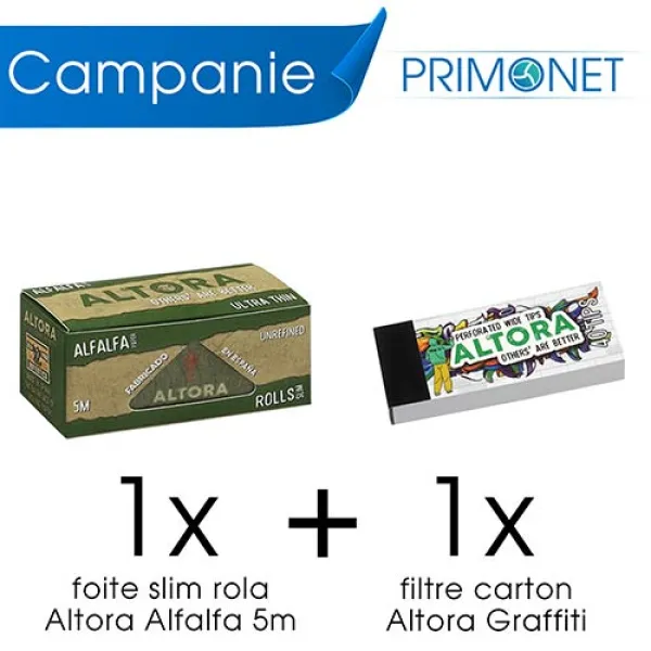 Campanie 1 x Foite Altora Alfalfa (5m) + 1 x Filter Tips Altora Graffiti
