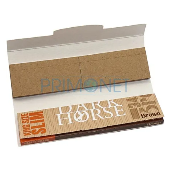 Foite rulat tutun Dark Horse Brown King Size + Filter Tips