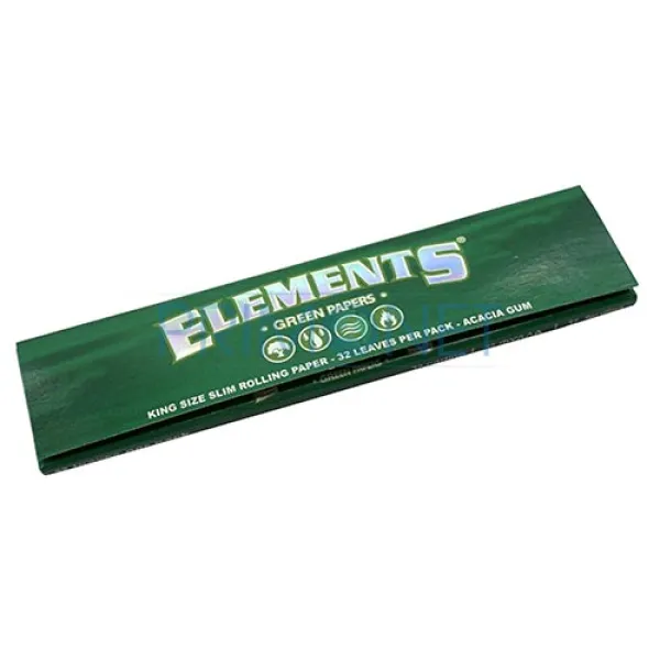 Foite Rulat Tutun Elements Green King Size Slim