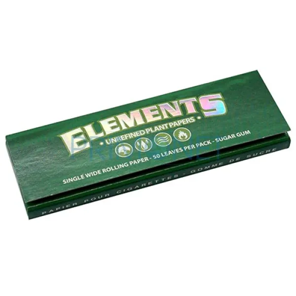 Foite Rulat Tutun Elements Green Single Wide