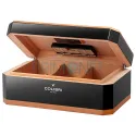 Humidor Colibri Rally de culoare neagra cu galben
