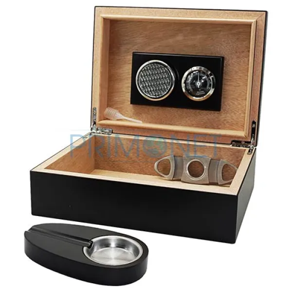 600214A Set cadou Humidor Trabucuri Black