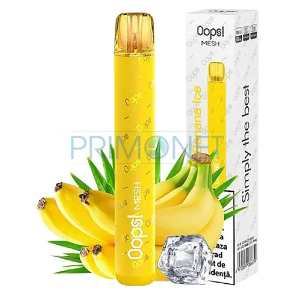 Mini narghilea OOPS Mesh Banana Ice (2% nicotina)
