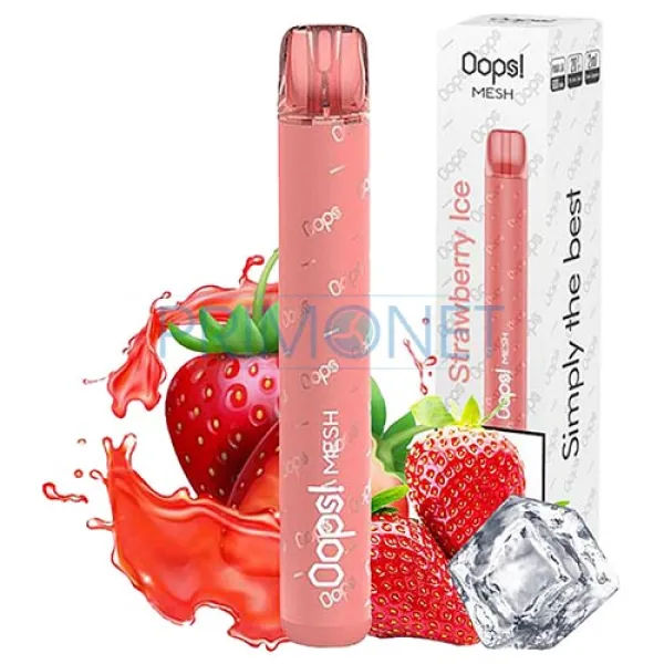 Mini narghilea OOPS Mesh Strawberry Ice (2% nicotina)