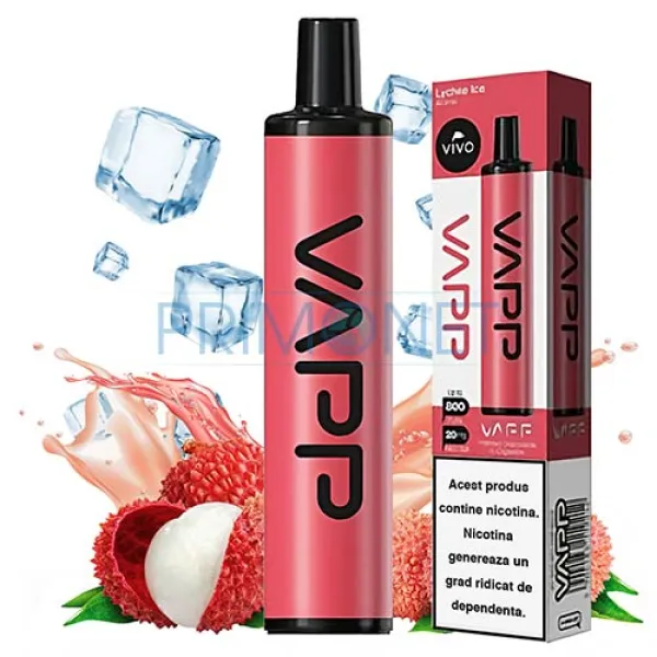 Mini narghilea VAPP Lychee Ice (20 mg) 800 pufuri
