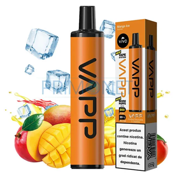 Mini narghilea VAPP Mango Ice (20 mg) 700 pufuri