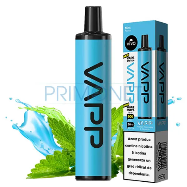 Mini narghilea VAPP Mint (20 mg) 800 pufuri