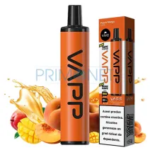 Mini narghilea VAPP Peach Mango (20 mg) 700 pufuri