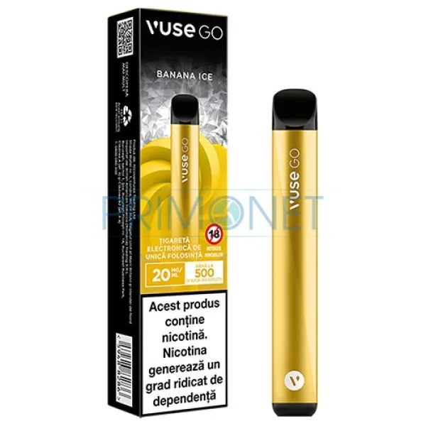 Mini narghilea Vuse GO Banana Ice (2% nicotina)