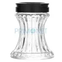 Narghilea de calatorie cu bol transparent Aladin 2GO Black 23 CM