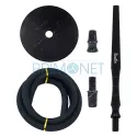 Narghilea de culoare marmura neagra cu un furtun Aladin Alux Marmor Black