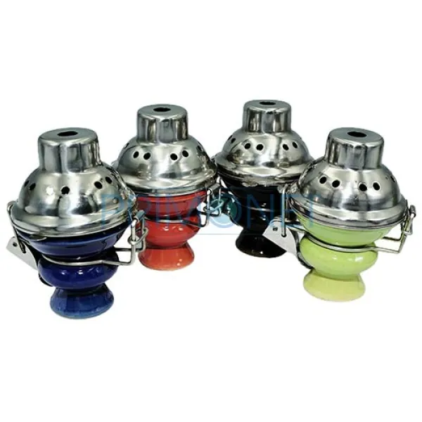Creuzet narghilea cu capac antivant multicolor