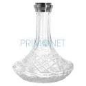 Narghilea Kaya Inox Carbon Stallion cu inaltimea de 62 CM cu bol transparent din sticla
