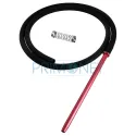 Narghilea din sticla si otel inoxidabil Kaya Elox Eco Carbonia Red cu inaltimea de 58 CM