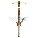 Narghilea Kaya Madera X2 Gold Beech Flash de culoare aurie cu lemn cu inaltimea de 61 CM