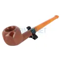 Suport confectionat din plastic destinat montarii pe perete pentru pipe