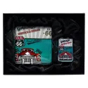Set Gentelo 4 cu tabachera model masini retro si bricheta pe benzina
