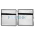 Tabachera metalica cu exterior piele ecologica pentru tigari marca DM 10